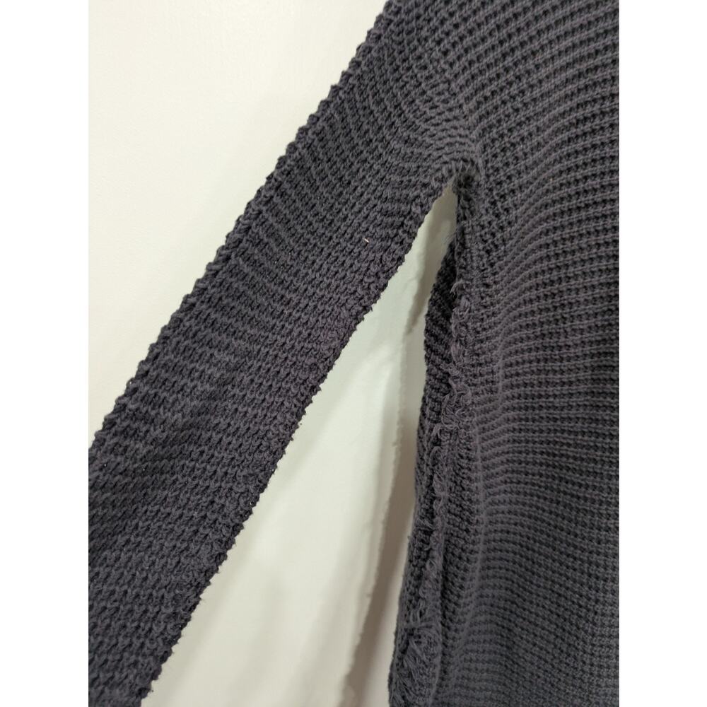 Free People Charcoal Grunge Oversized High Low Sweater Small - Picture 7 of 12